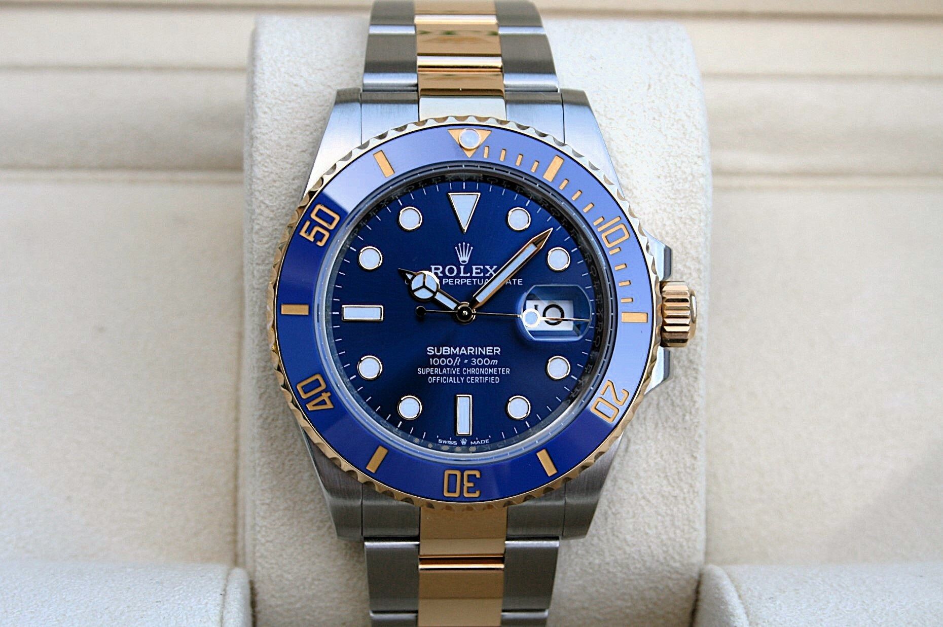 ROLEX Submariner 腕時計 ROLEX 126613 SUBMARINER WATCH 18K/SS 41MM BLUE SD Watches