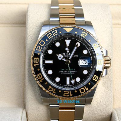 Rolex 126713GRNR GMT Master II Zombie Watch 18K/SS Jubilee