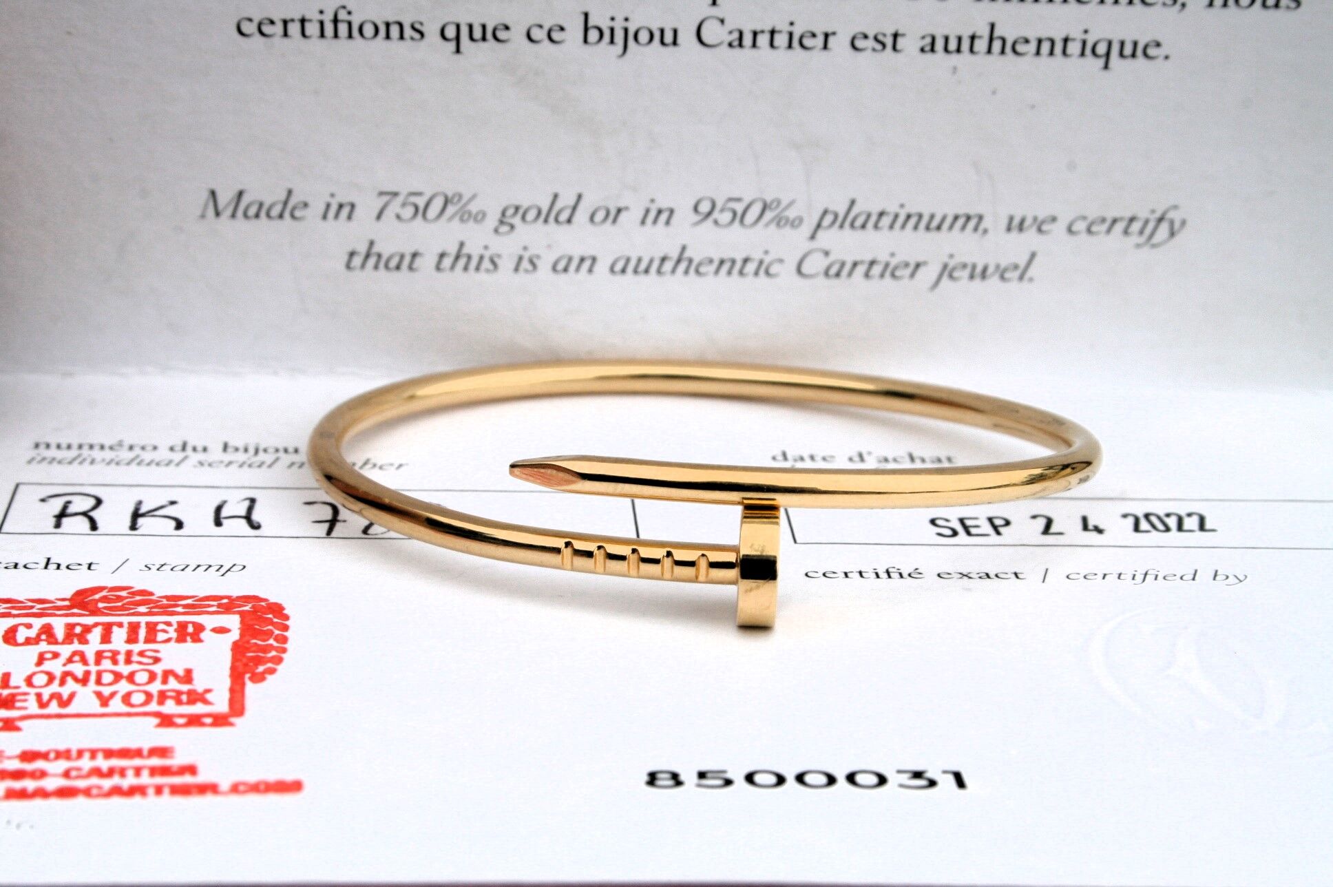 Cartier juste un clou bracelet sizes sale